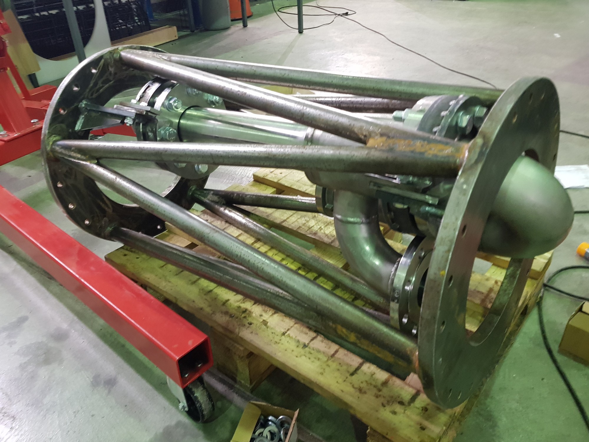 Venturi subsystem assembly under construction