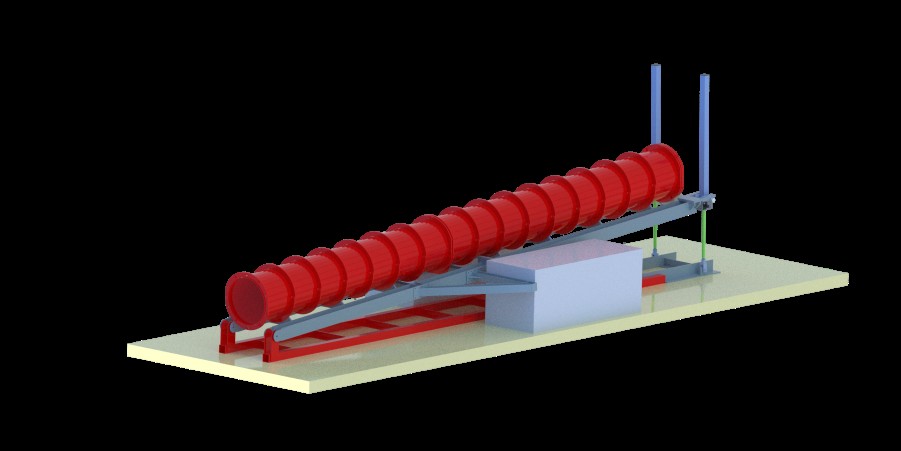 CAD model of the launching platform supporting the tunneling machine